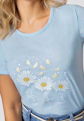 Camiseta Mujer Azul Baby Mp 112398