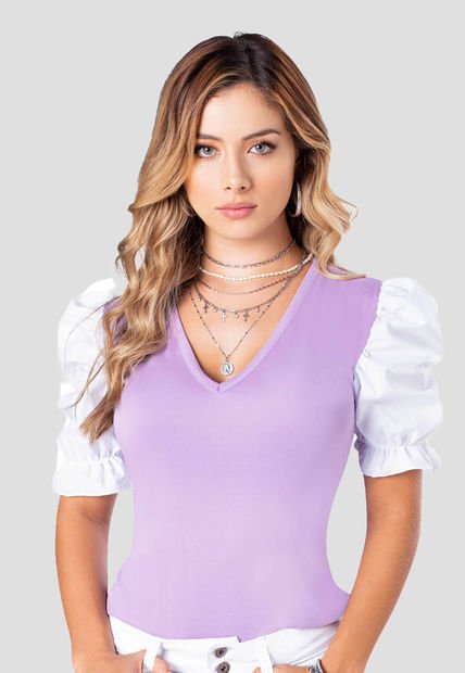 Camiseta Mujer Bicolor Mp 89808