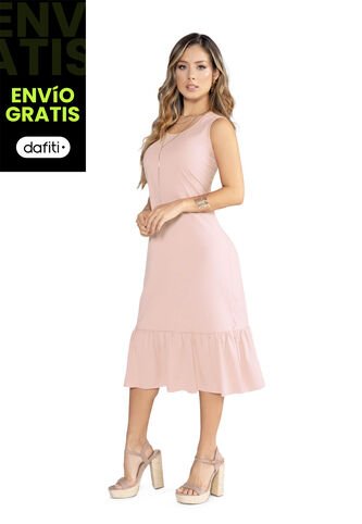 Vestido Largo Mujer Palo De Rosa Mp 3766 MP