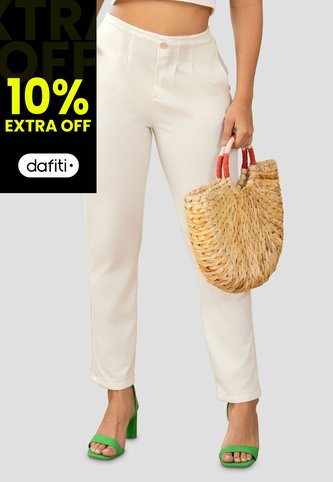 Pantalón Mujer Marfil Mp 1785 MP