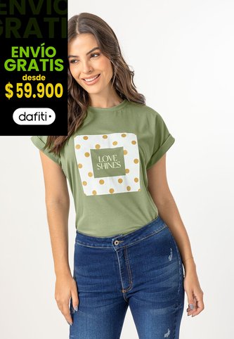 Camiseta Mujer Verde Matcha Mp 107852 MP