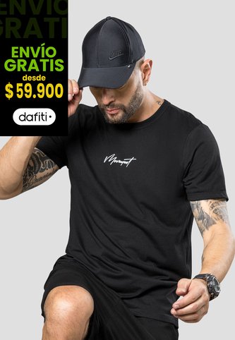 Camiseta Hombre Negro Mp 100495 MP