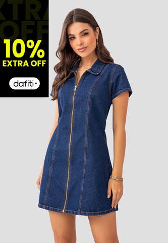 Vestido Corto Mujer Azul Mp 104892 MP