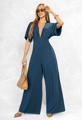 Enterizo Largo Mujer Azul Petróleo Oscuro Mp 107316 MP