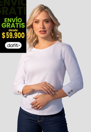 Camibuzo Mujer Blanco Mp 2364