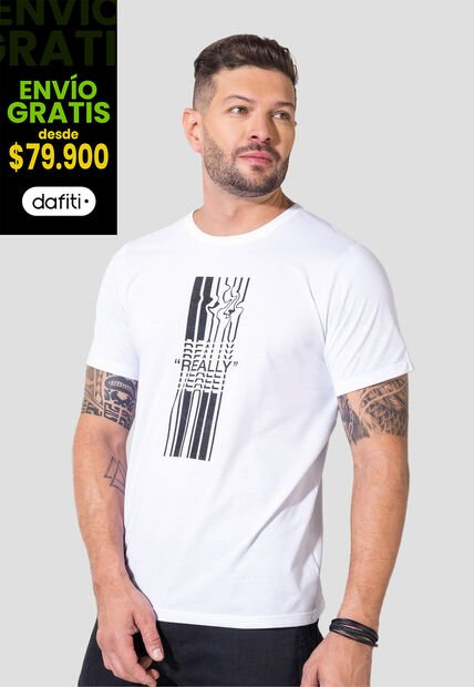 Camiseta Hombre Blanco Mp 2113