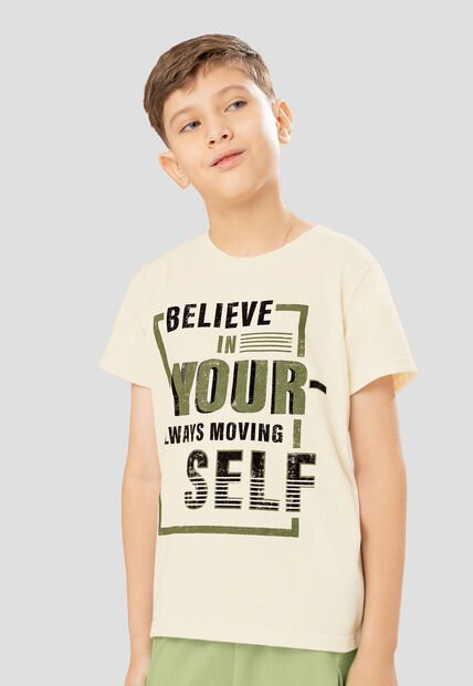 Camiseta Infantil Femenino Crema Mp 108198