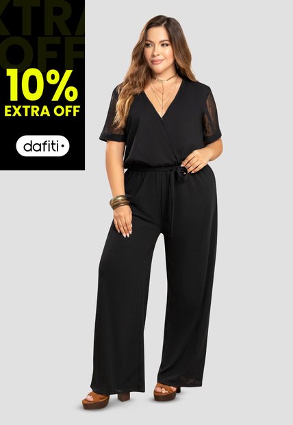 Enterizo Largo Mujer Negro Mp 104023