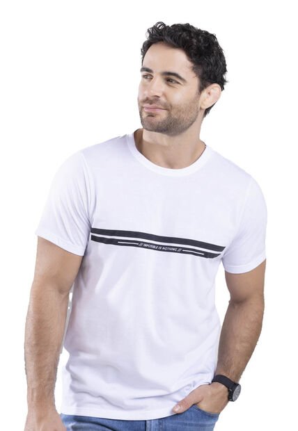 Camiseta Hombre Blanco Mp 4055