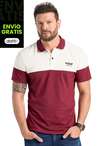 Polo Hombre Rojo-Blanco Mp 78123 MP