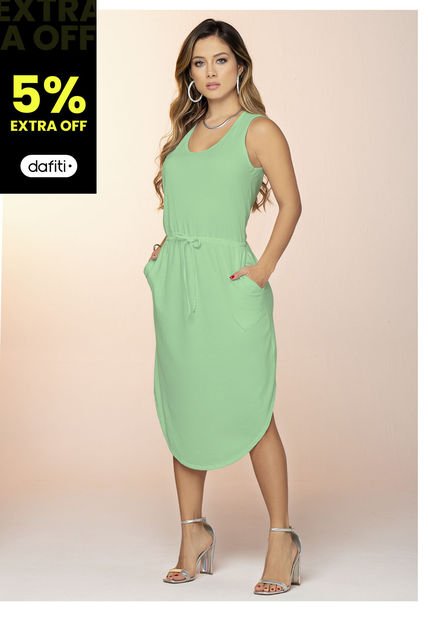 Vestido Largo Mujer Pistacho Mp 7240
