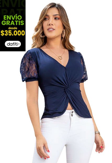 Blusa Mujer Azul Mp 78508