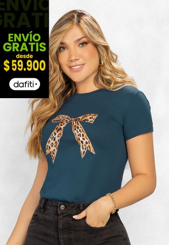 Camiseta Mujer Azul Petróleo Oscuro Mp 106954 MP