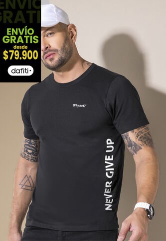 Camiseta Hombre Negro Mp 2115 MP
