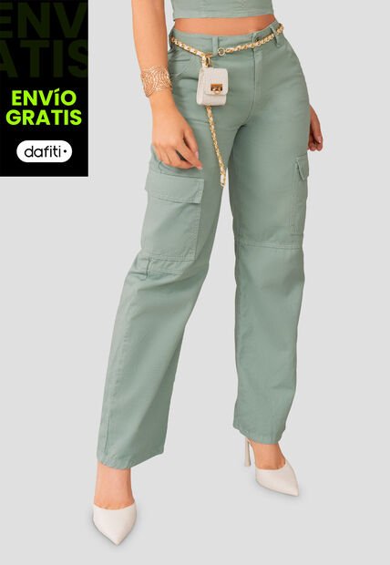 Pantalón Mujer Verde Mp 104893