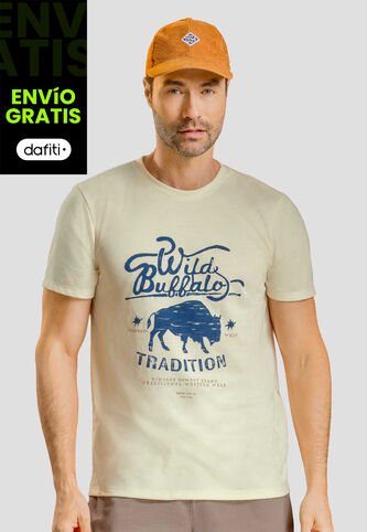 Camiseta Hombre Crema Mp 113723 MP