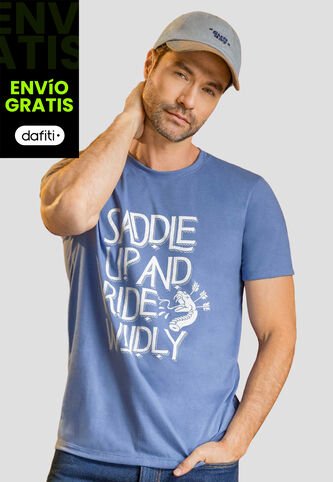 Camiseta Hombre Azul Indigo Mp 113724 MP