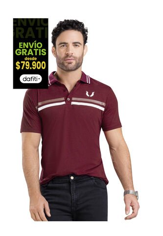 Polo Hombre Vinotinto Mp 90923 MP