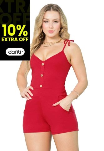 Enterizo Corto Mujer Rojo Mp 146 MP