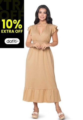 Vestido Largo Mujer Beige Mp 869 MP