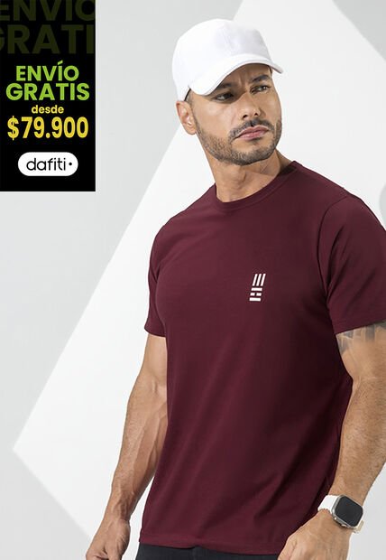 Camiseta Hombre Vinotinto Mp 7766