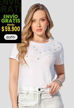 Camiseta Mujer Blanco Mp 105178
