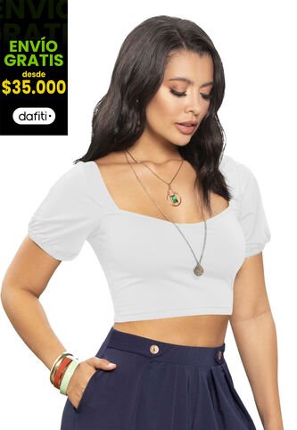 Crop Top Mujer Blanco Mp 730 MP