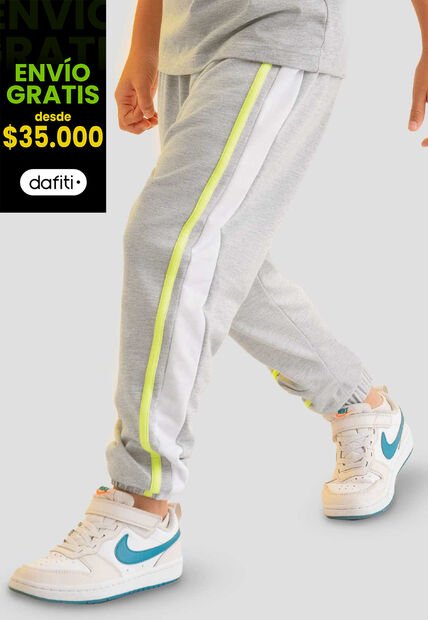 Jogger Infantil Masculino Gris Jaspe Mp 112598