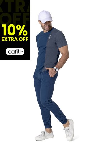 Jogger Masculino Azul Petróleo Oscuro Mp 33636 MP