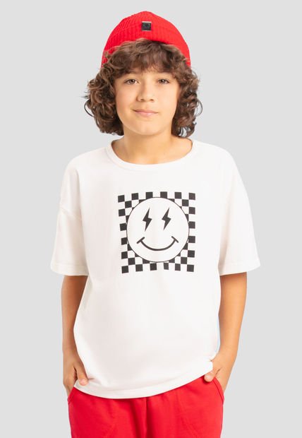 Camiseta Infantil Masculino Blanco Mp 102775