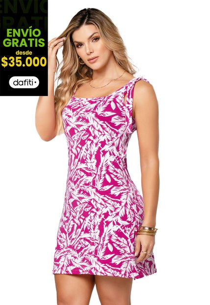 Vestido Corto Mujer Fucsia Mp 9135