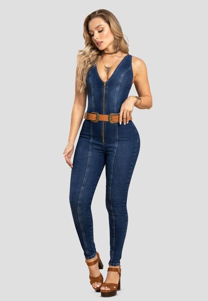 Enterizo Largo Mujer Azul Mp 104346