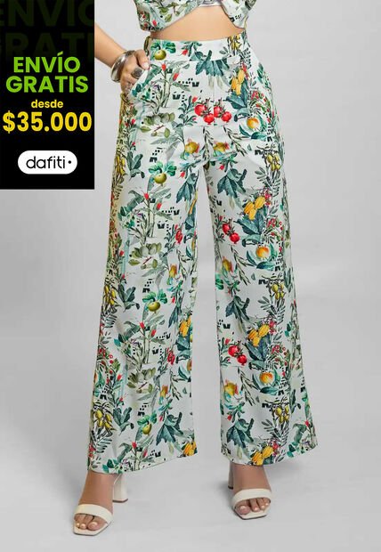 Pantalón Mujer Estampado Mp 111778