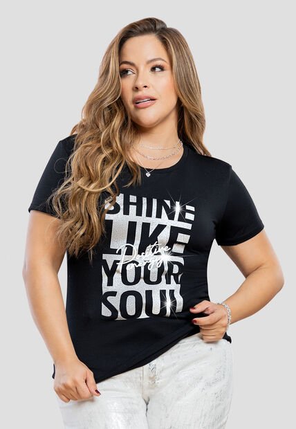 Camiseta Mujer Negro Mp 105176