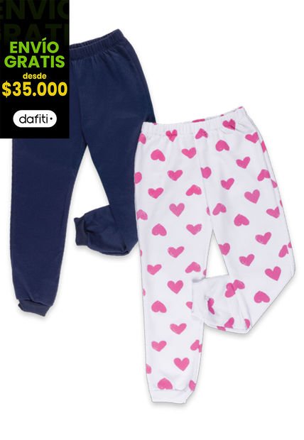Jogger Paq X2 Infantil Femenino Multicolor Mp 7806