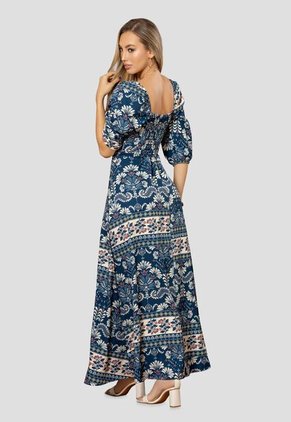 Vestido Largo Mujer Estampado Mp 112513