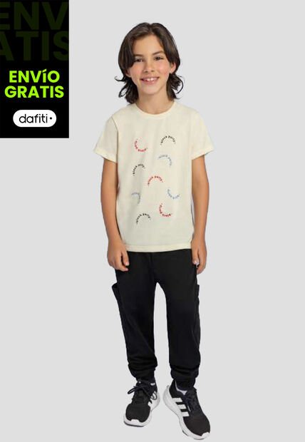 Conjunto Infantil Niños Crema-Negro Mp 111140