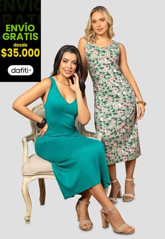 Vestido Paq X2 Mujer Bicolor Mp 112022 MP