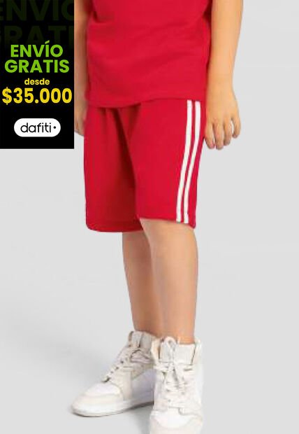 Bermuda Niños Infantil Rojo Mp 111118