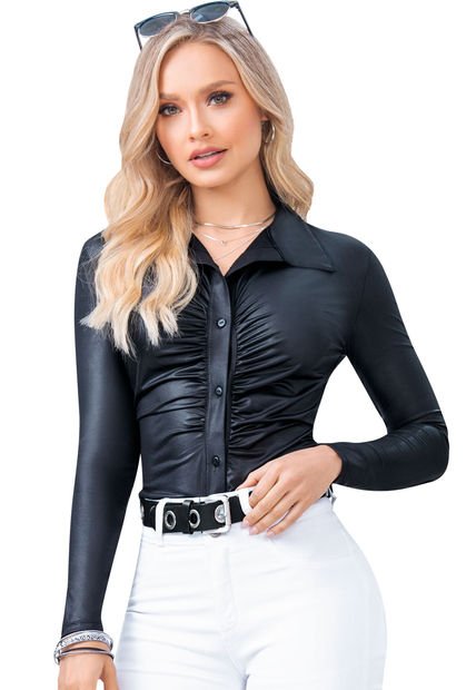 Camisa Mujer Negro Mp 90883