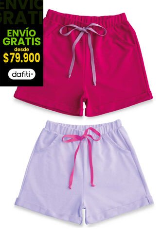 Short Paq X2 Infantil Multicolor Mp 78886 MP