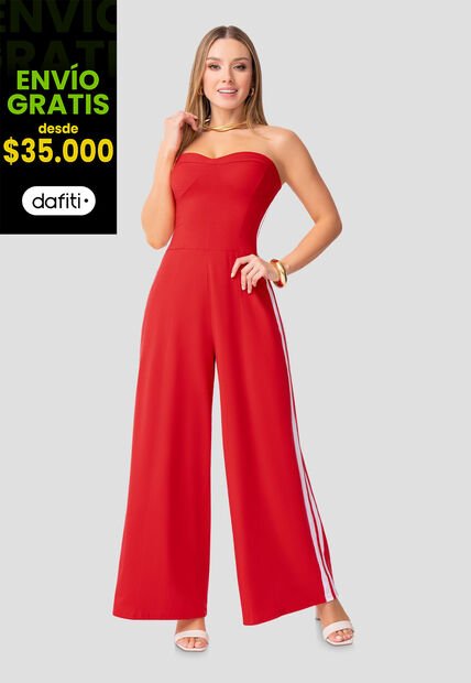 Enterizo Largo Mujer Rojo Mp 112039