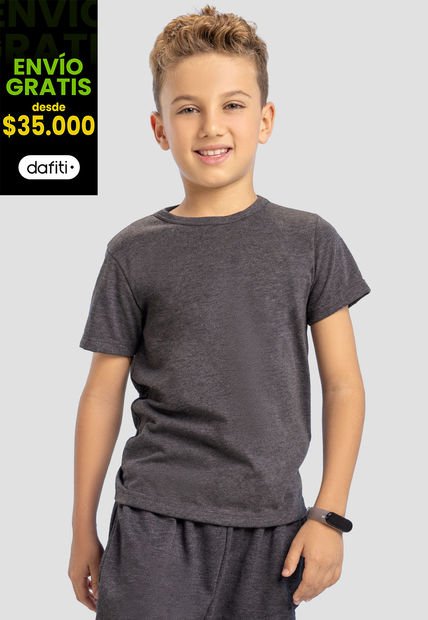 Camiseta Infantil Masculino Negro Mp 101504