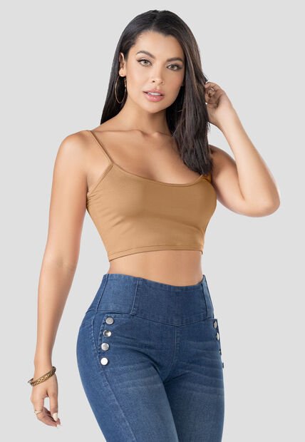 Crop Top Mujer Caramelo Mp 100229