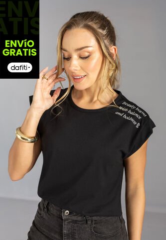 Camiseta Mujer Negro Mp 113214 MP