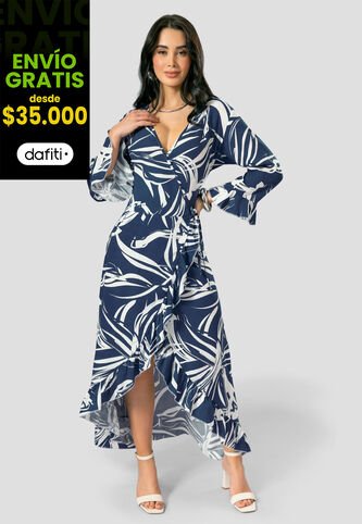 Vestido Largo Mujer Estampado Mp 112051 MP