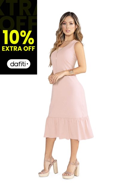Vestido Largo Mujer Palo De Rosa Mp 3766