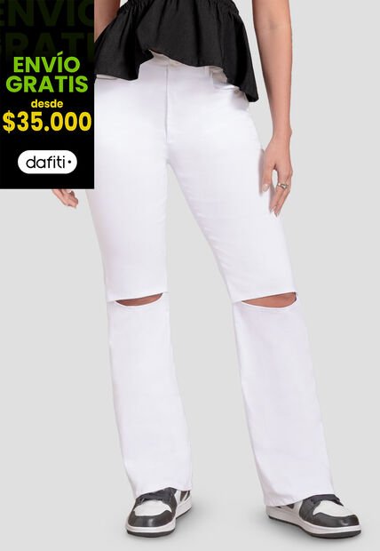 Pantalón Mujer Blanco Mp 110991