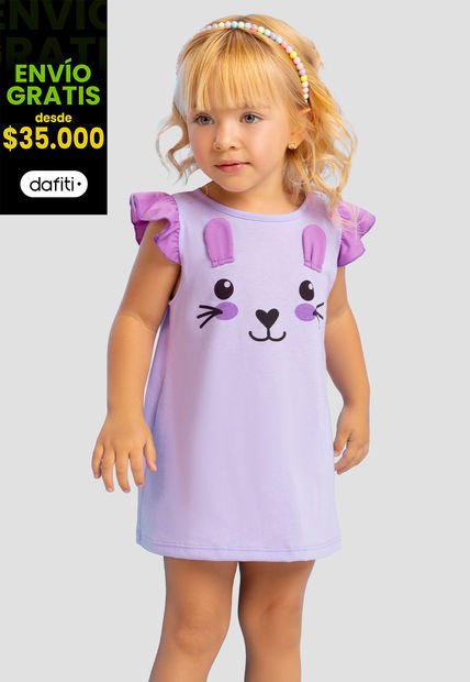 Vestido Infantil Femenino Lila Mp 34431