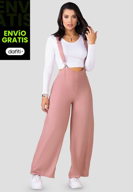 Overall Largo Mujer Rosa Mp 100296